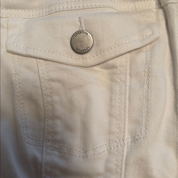 Near New Liverpool White Jean Jacket - Picture 3 of 6